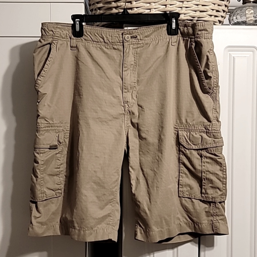 Smith's Men's Cargo Shorts Sz 40 Tan Ripstop Premium Workwear Lightweight Nylon